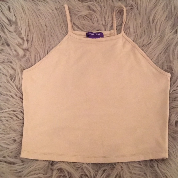 Faux suede crop top - Picture 1 of 2